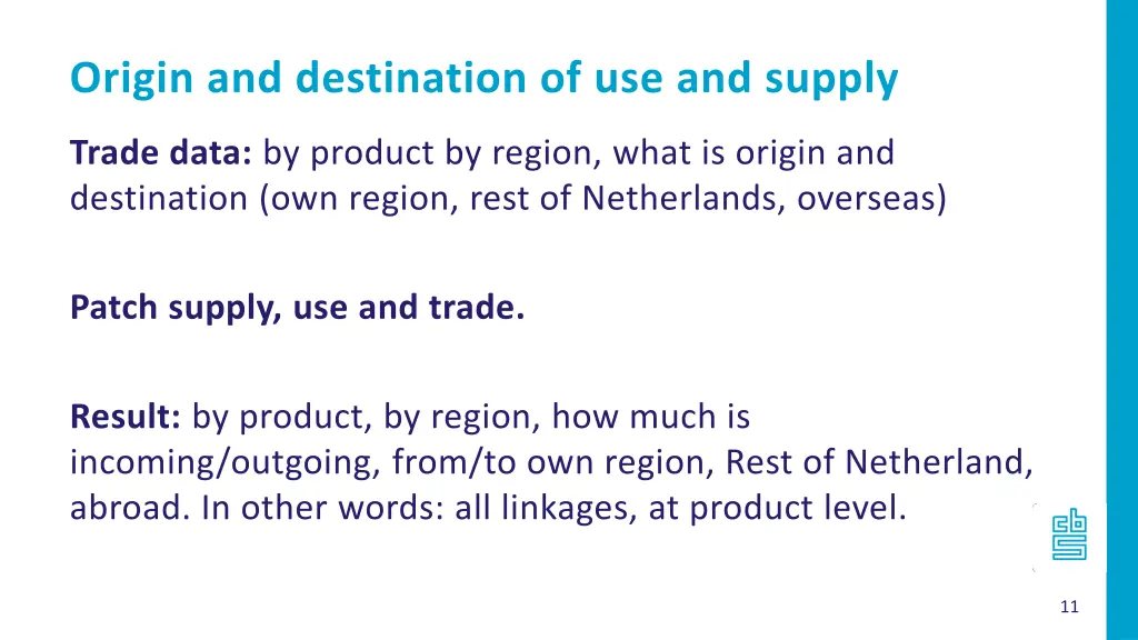 origin and destination of use and supply