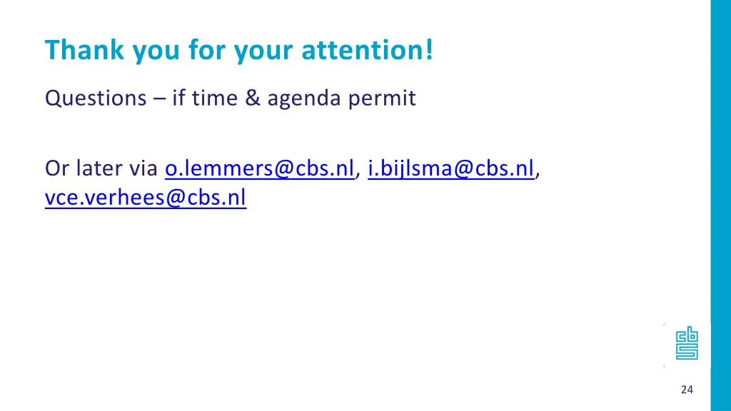 thank you for your attention