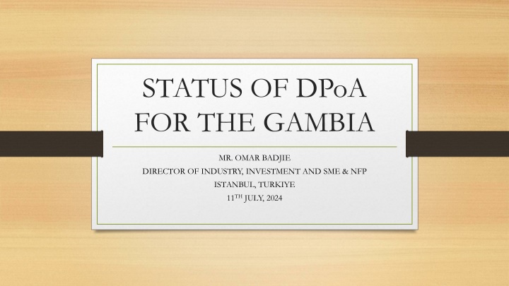 status of dpoa for the gambia