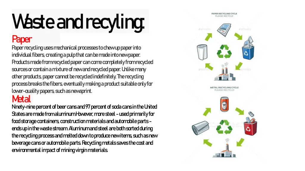 w aste and recyling p aper