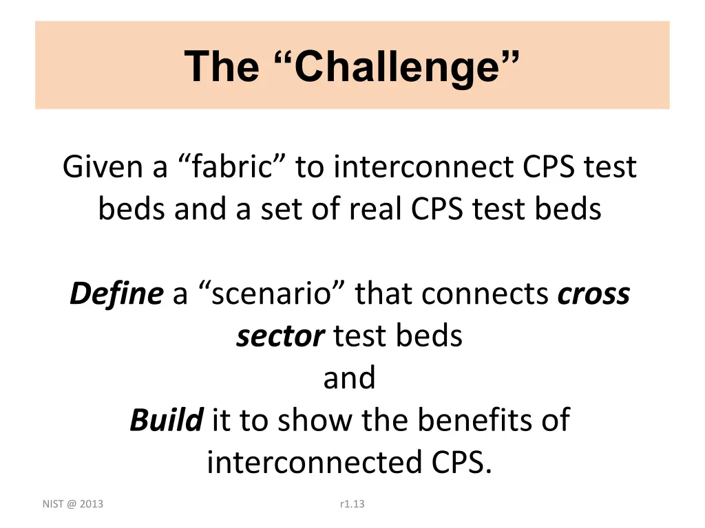 the challenge