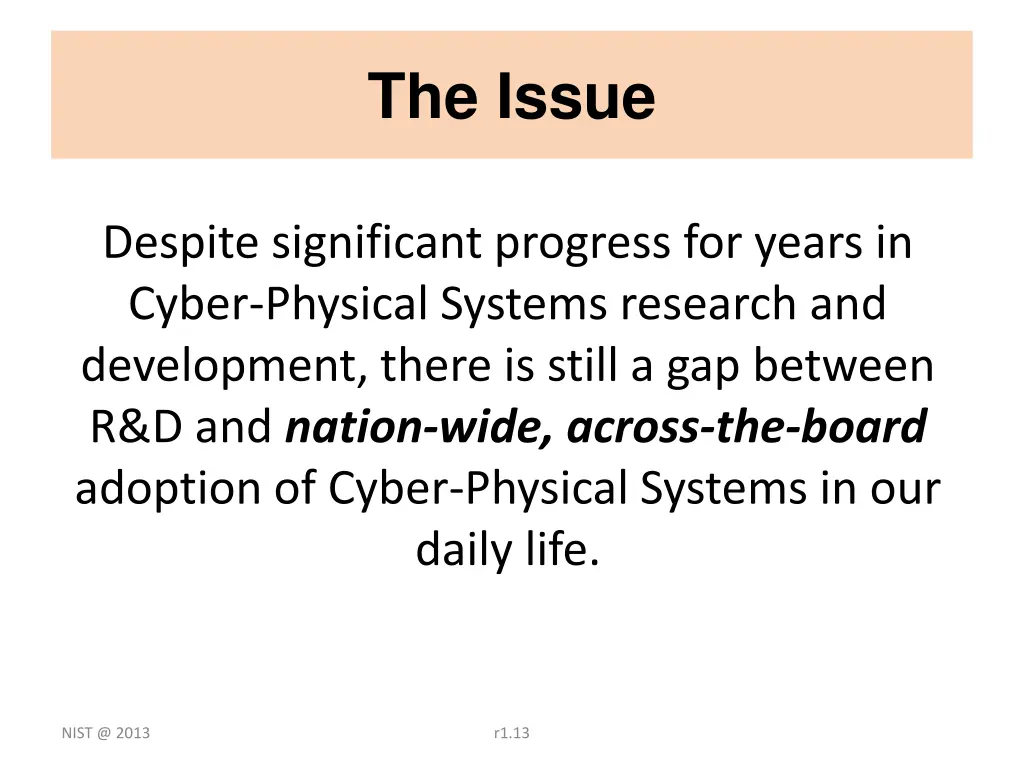 the issue