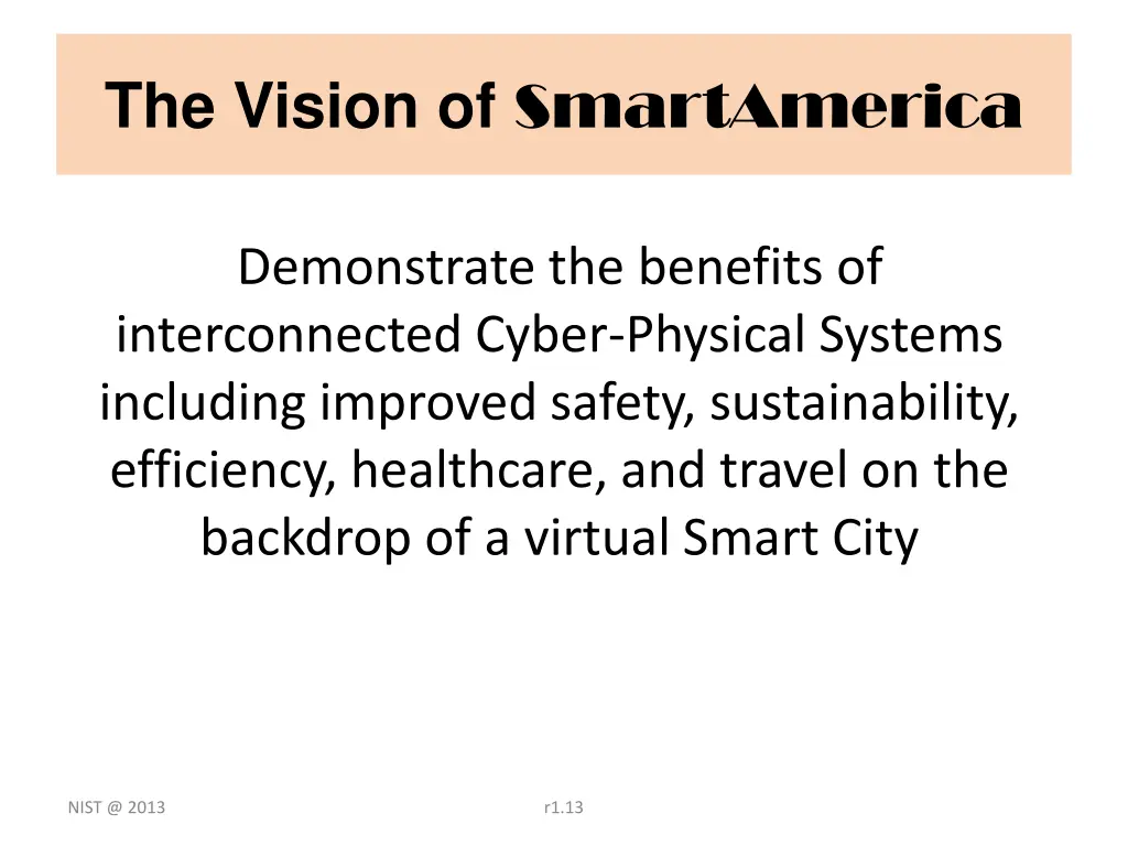 the vision of smartamerica