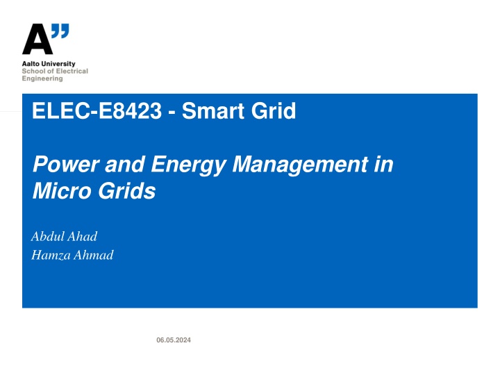 elec e8423 smart grid