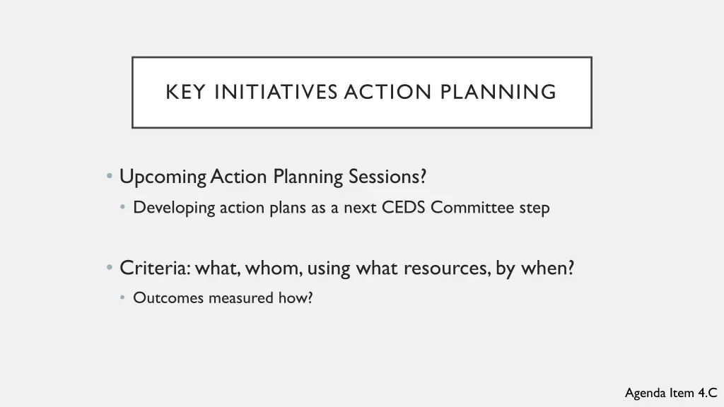 key initiatives action planning