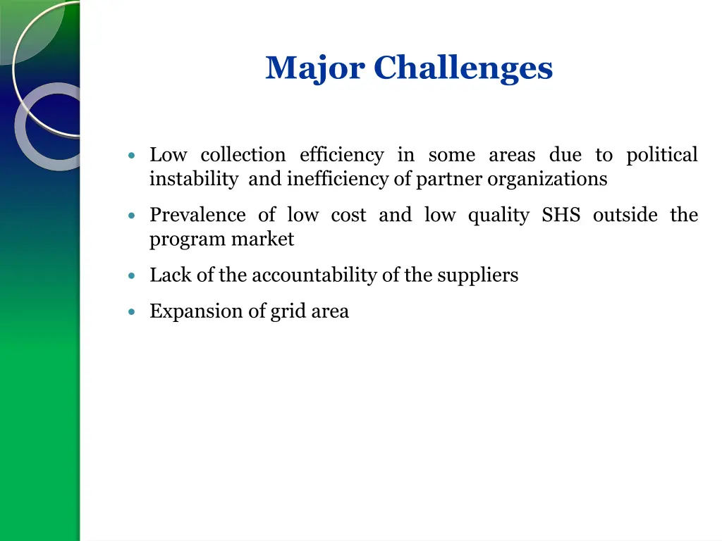 major challenges