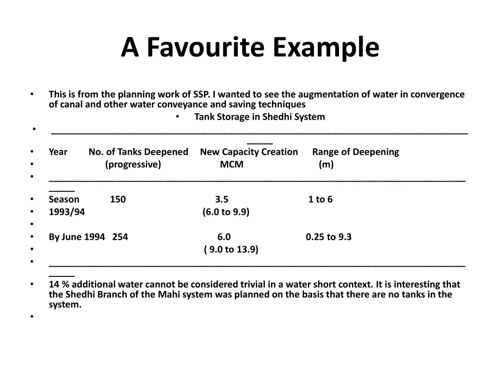 a favourite example