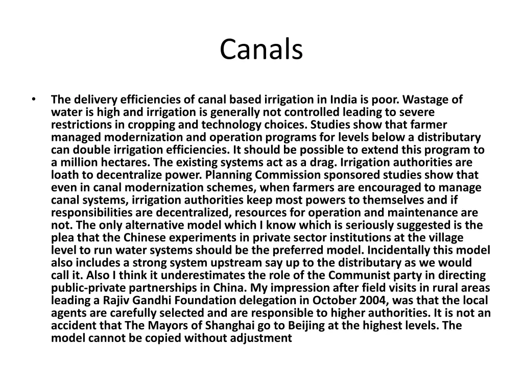 canals