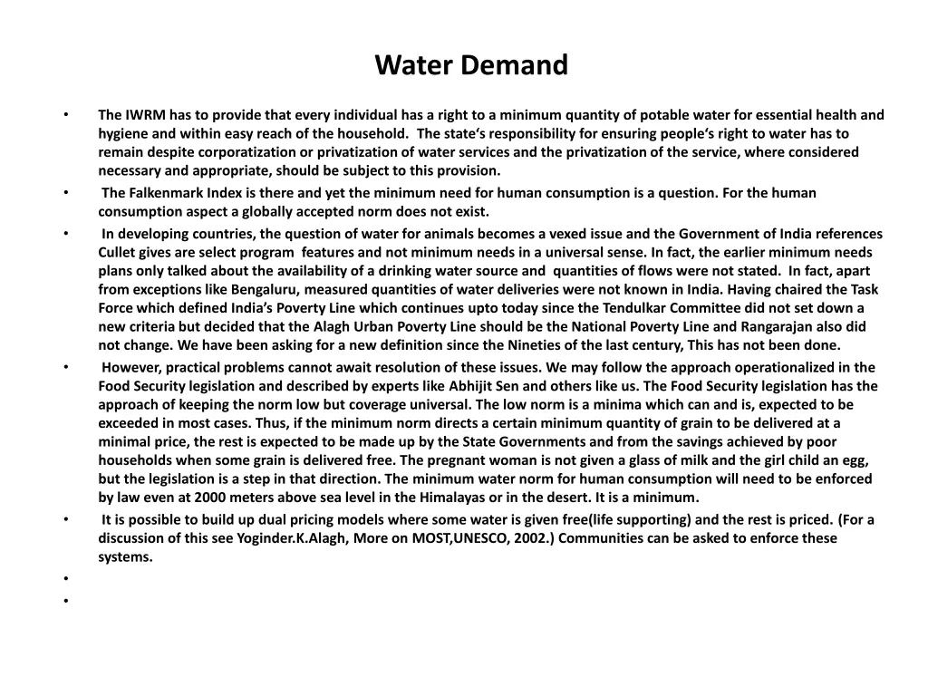 water demand