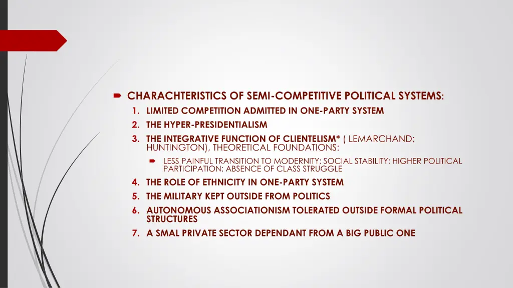 charachteristics of semi competitive political