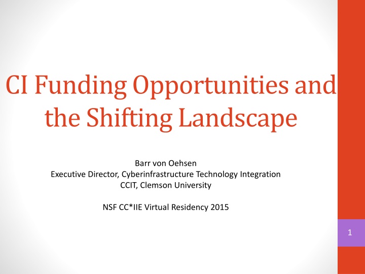 ci funding opportunities and the shifting
