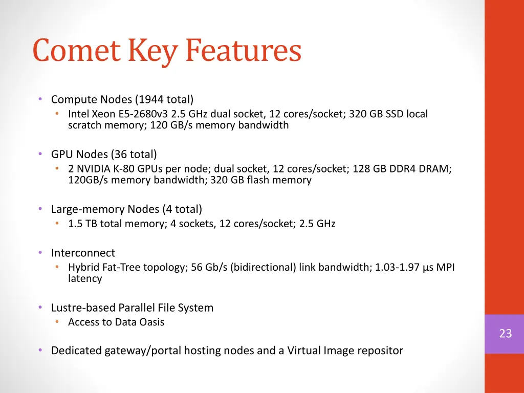 comet key features