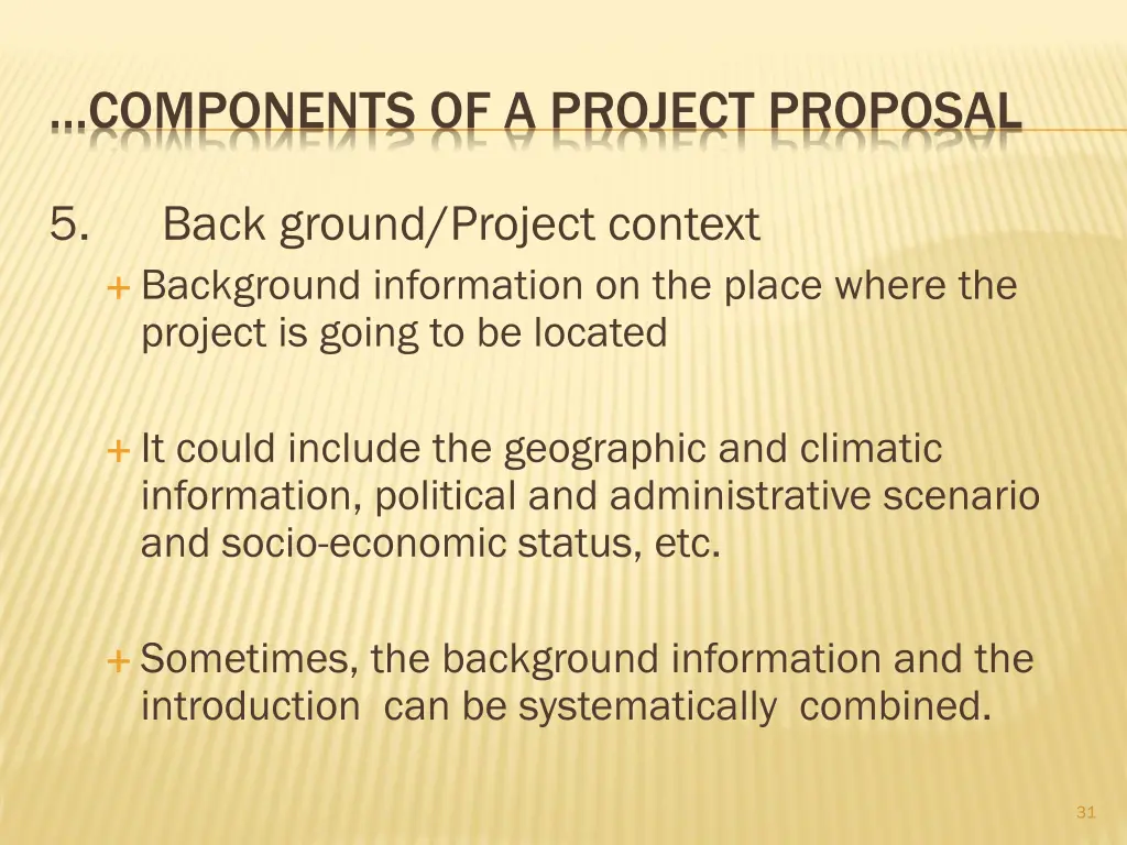 components of a project proposal 5