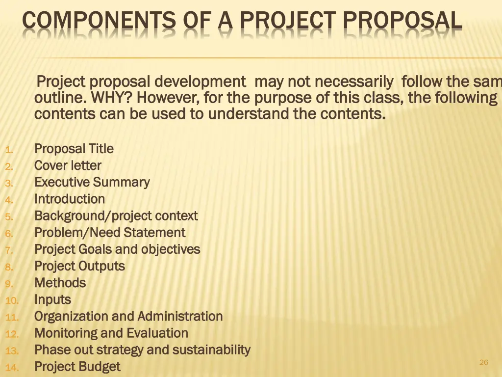 components of a project proposal