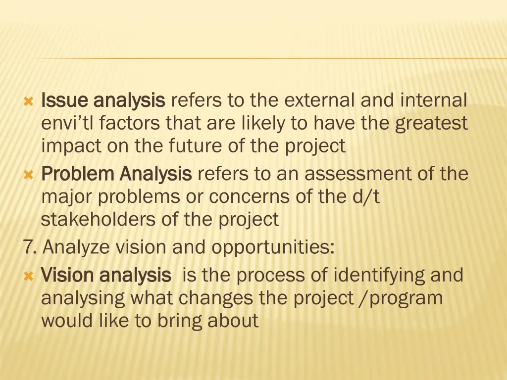 issue analysis issue analysis refers