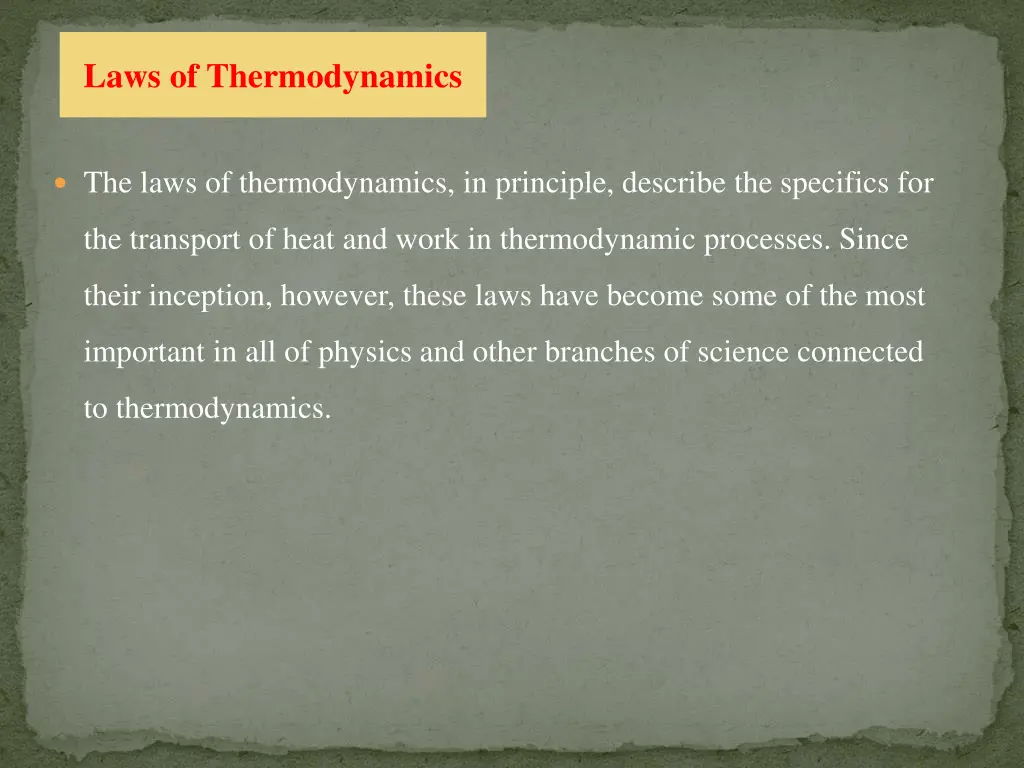 laws of thermodynamics