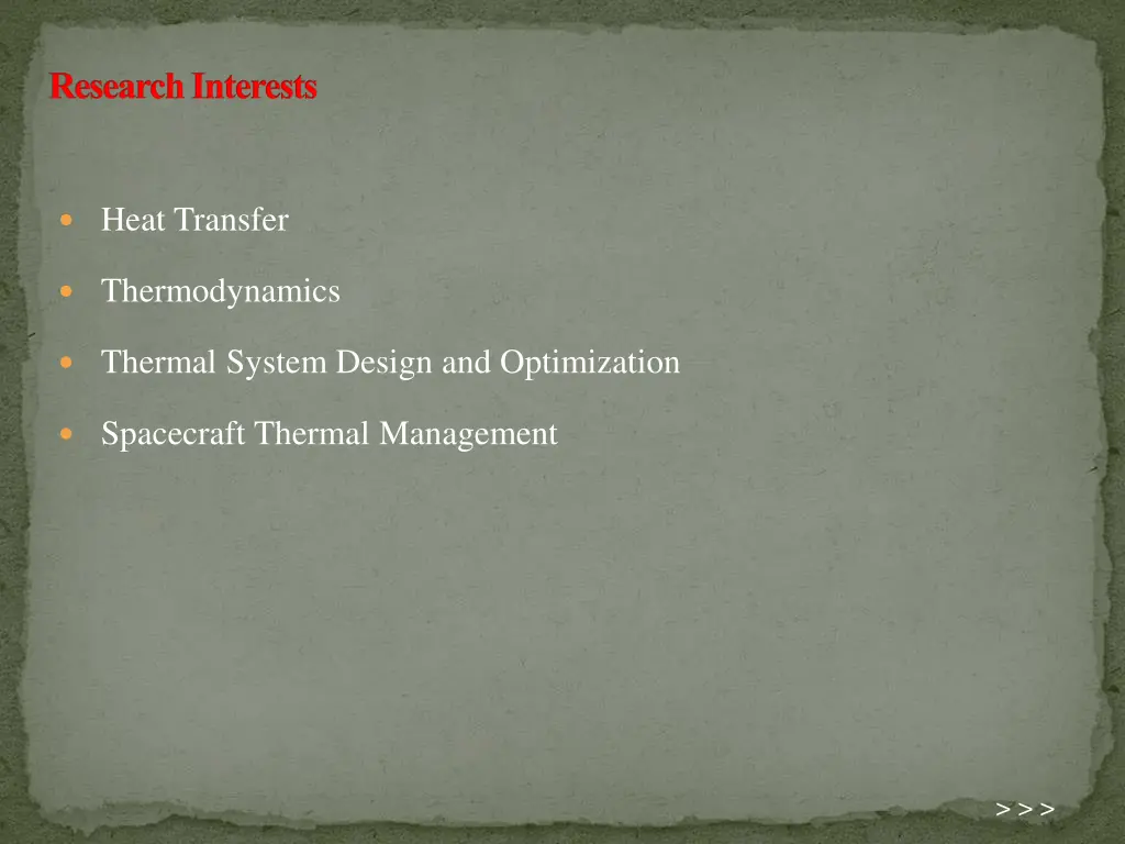 research interests