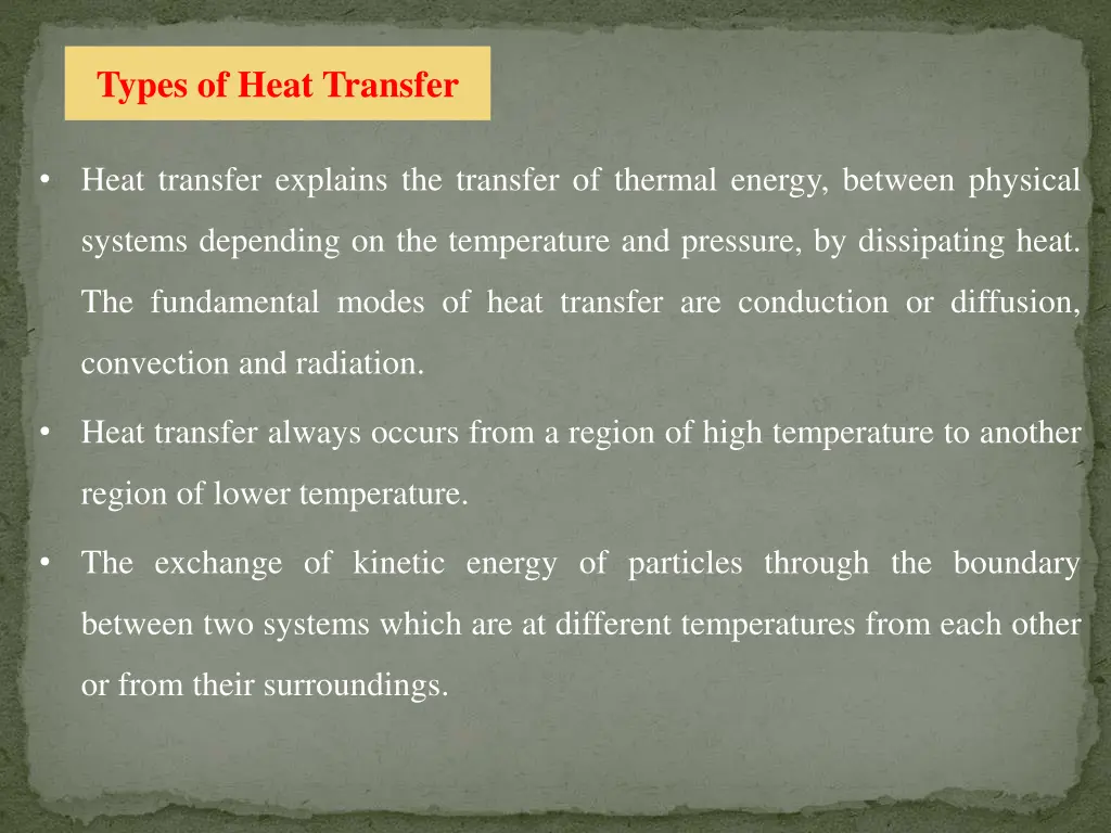 types of heat transfer