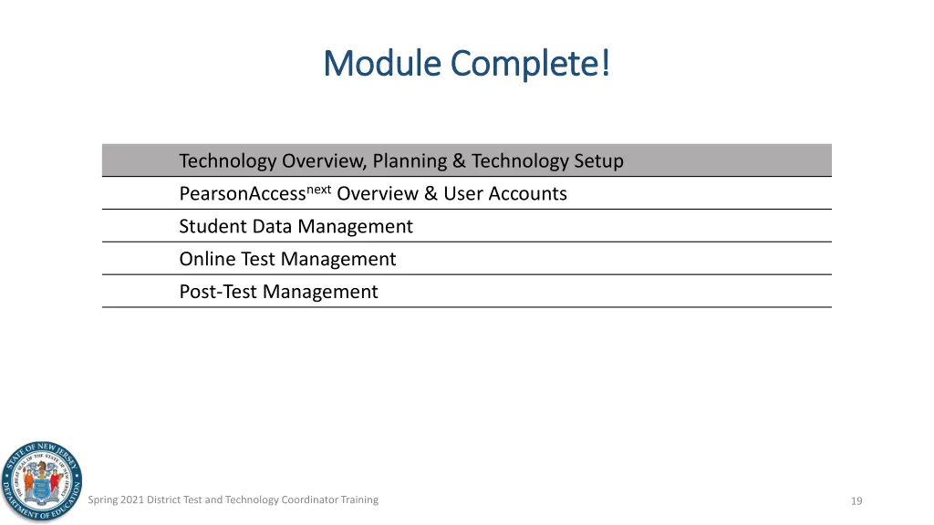module complete module complete