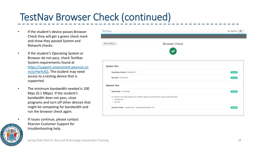 testnav browser check continued testnav browser