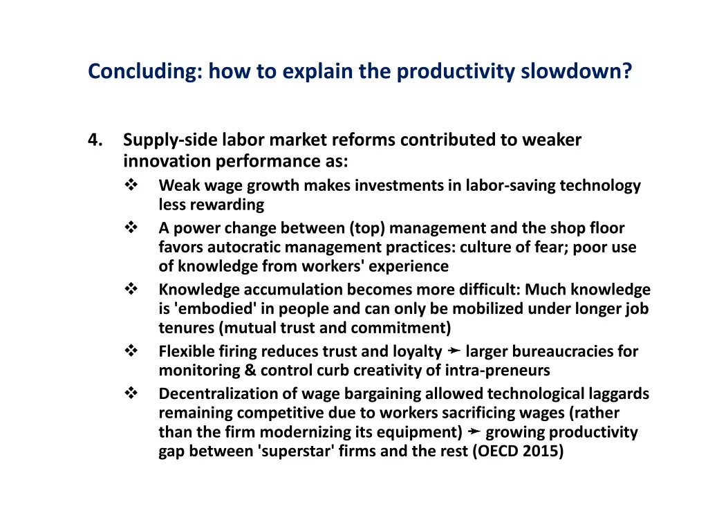 concluding how to explain the productivity 1