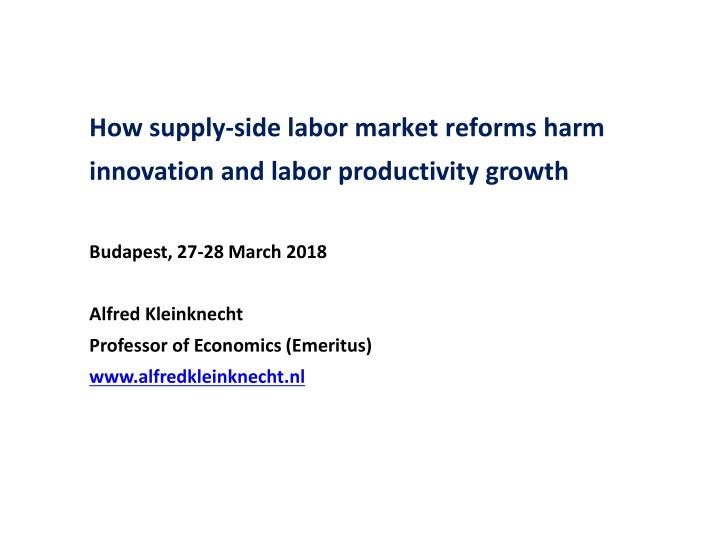 how supply side labor market reforms harm