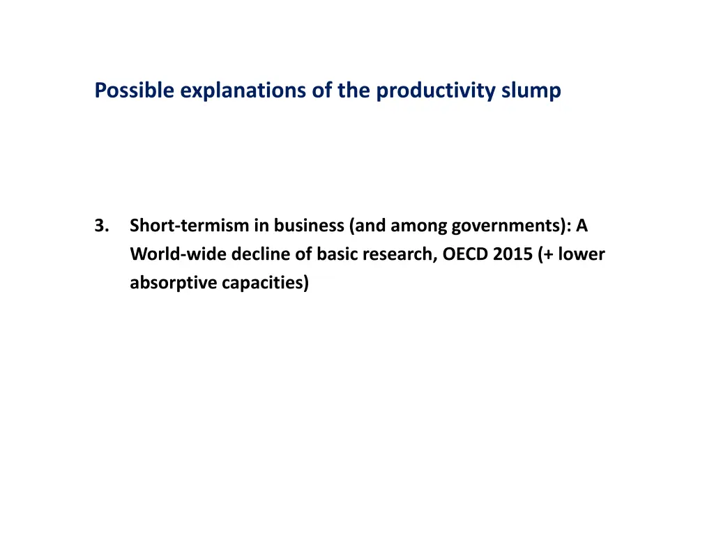 possible explanations of the productivity slump 2