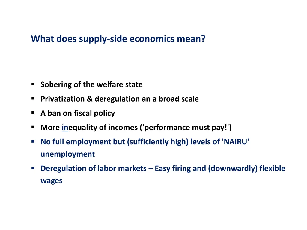 what does supply side economics mean