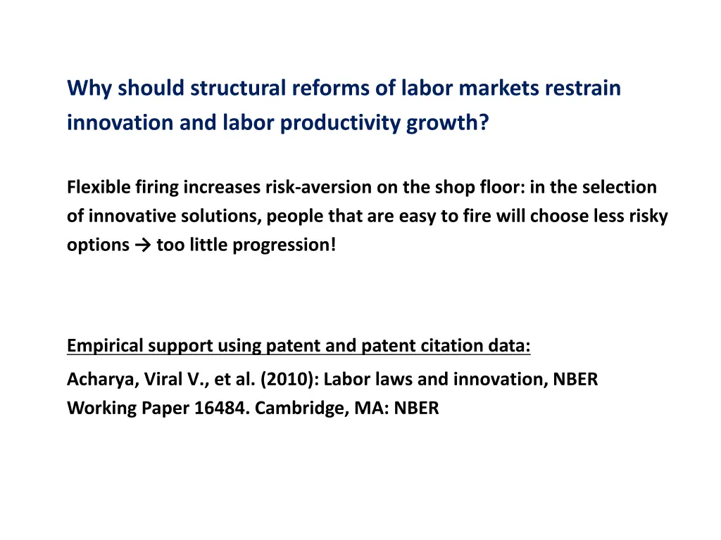why should structural reforms of labor markets 1
