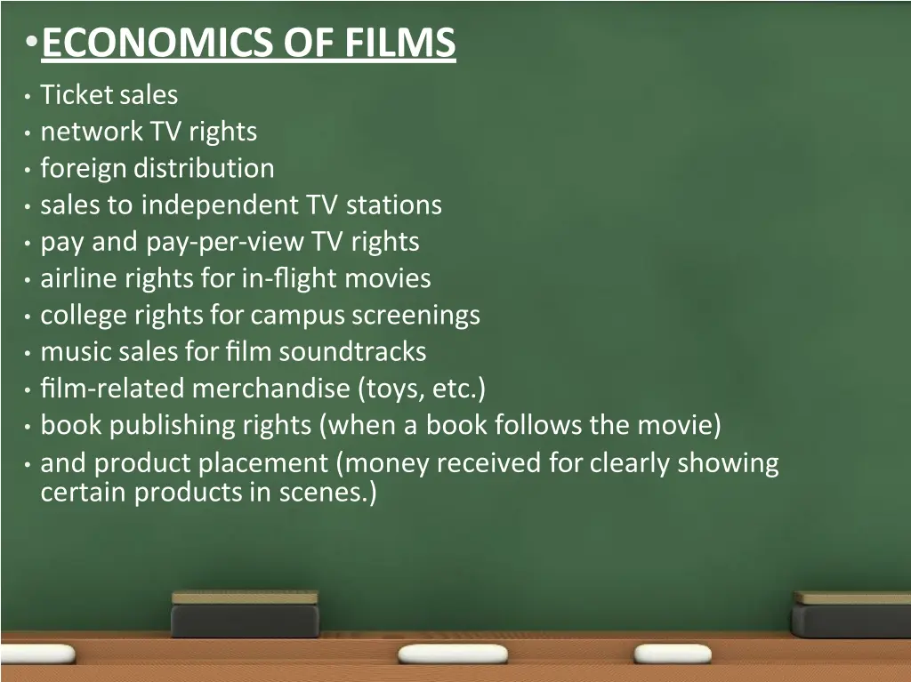 economics of films