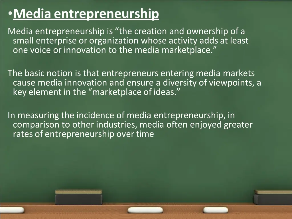 media entrepreneurship