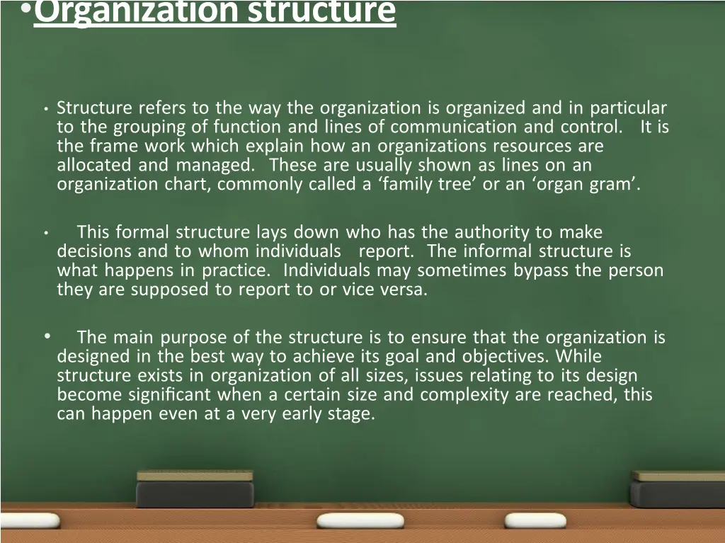 organization structure