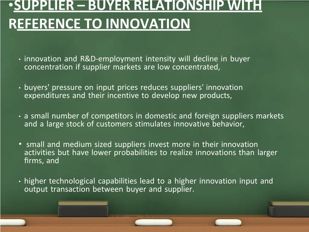 supplier buyer relationship with reference