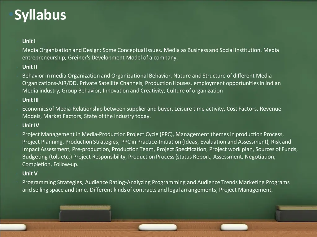 syllabus