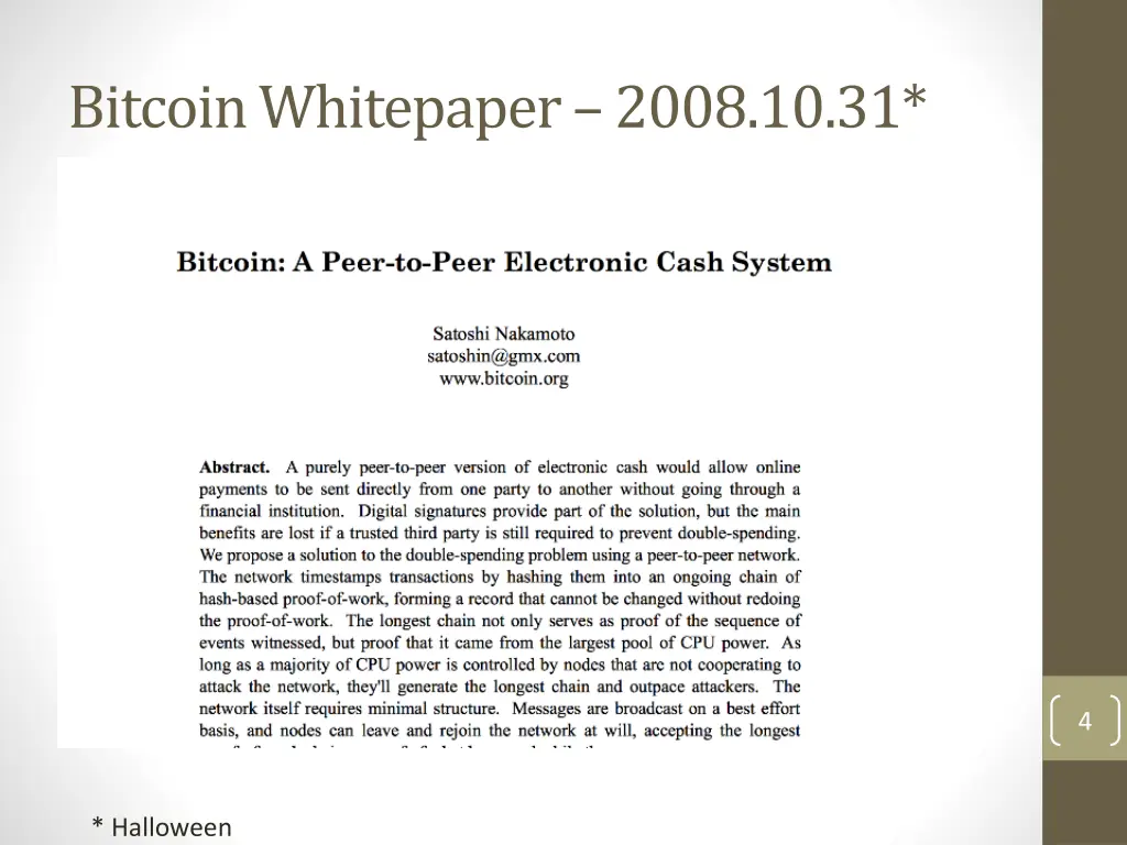 bitcoin whitepaper 2008 10 31