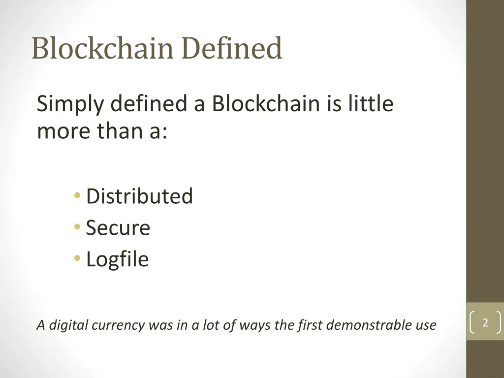 blockchain defined