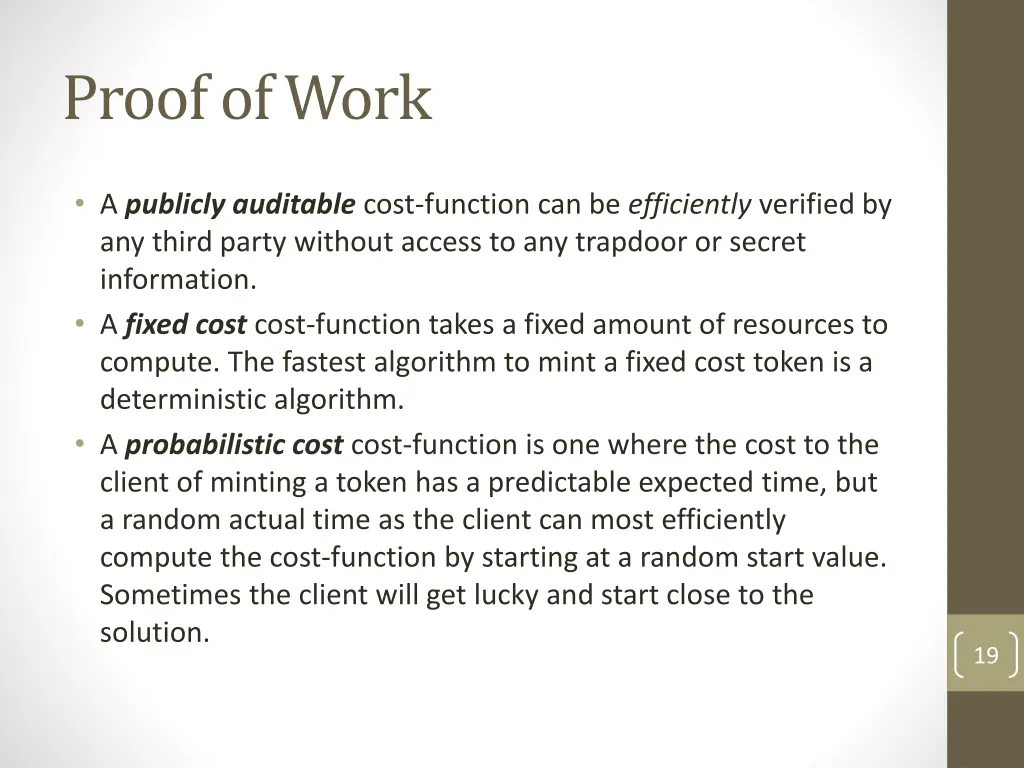 proof of work