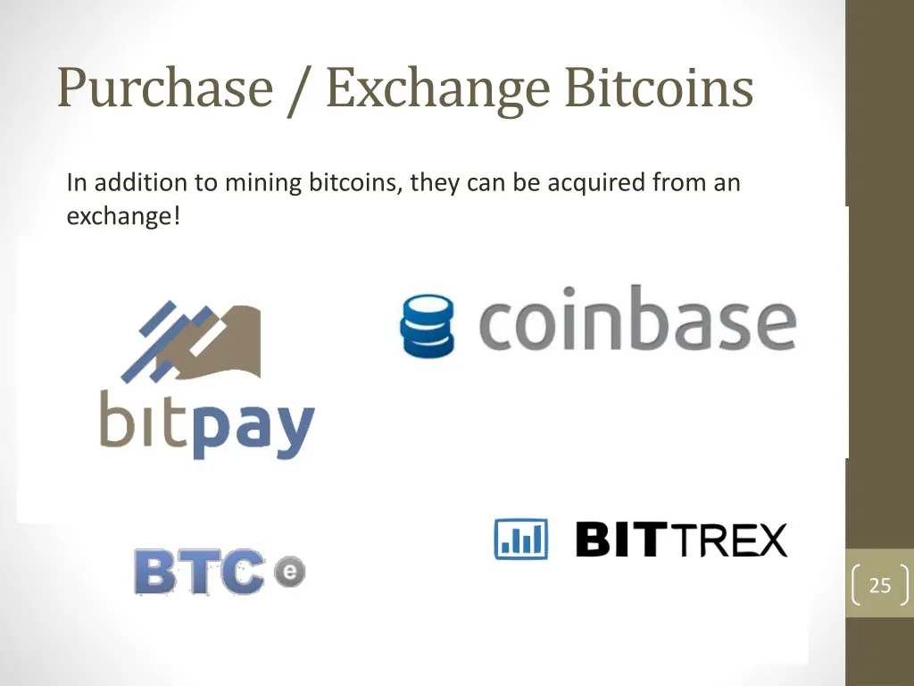 purchase exchange bitcoins