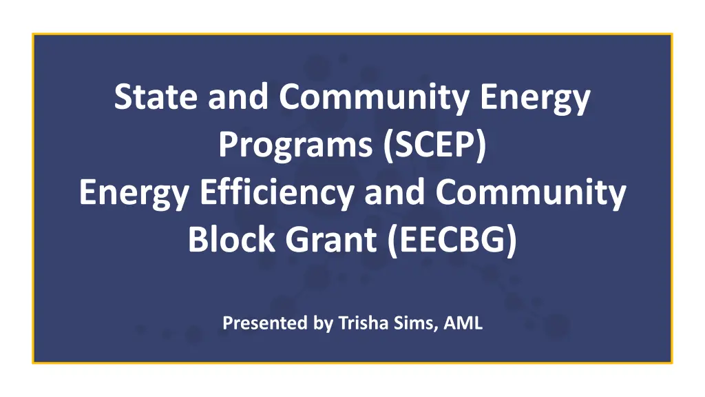 state and community energy programs scep energy