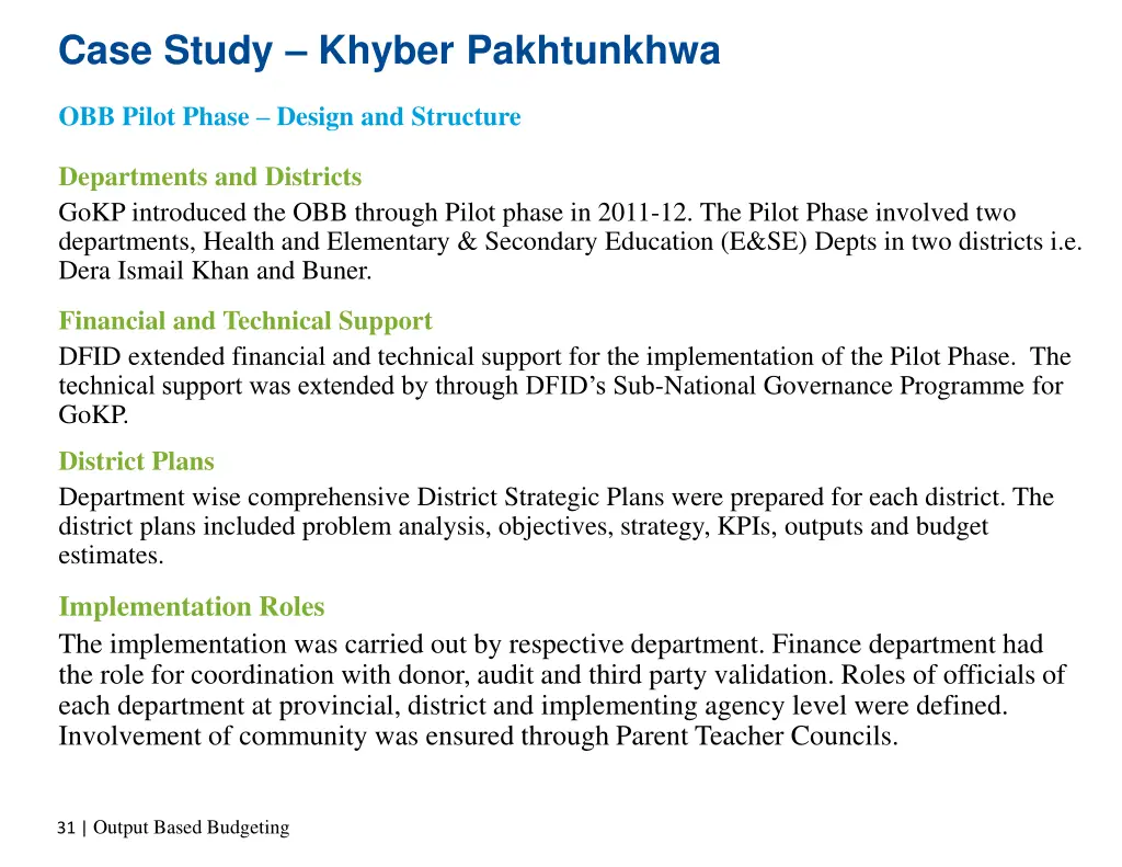 case study khyber pakhtunkhwa
