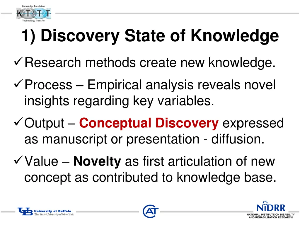 1 discovery state of knowledge
