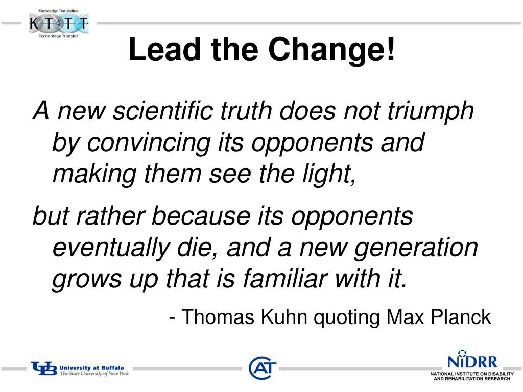lead the change