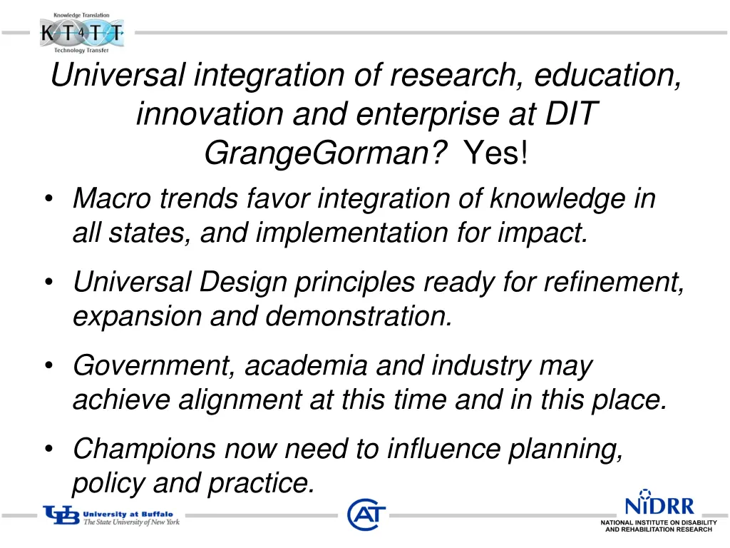 universal integration of research education