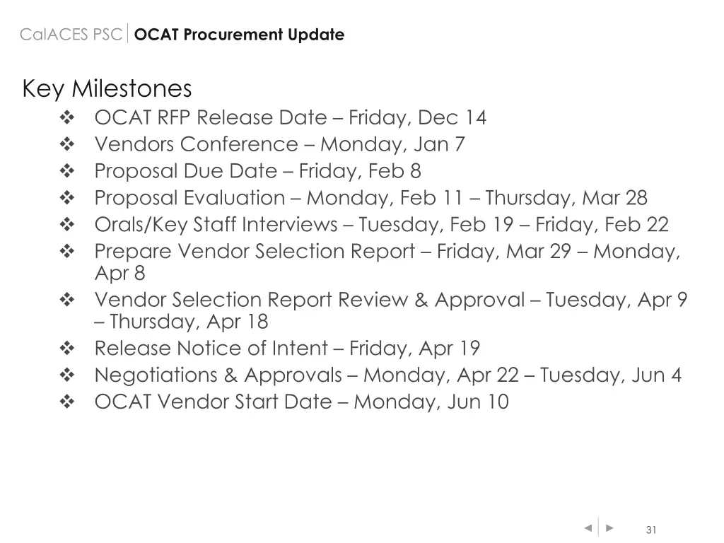 calaces psc 7