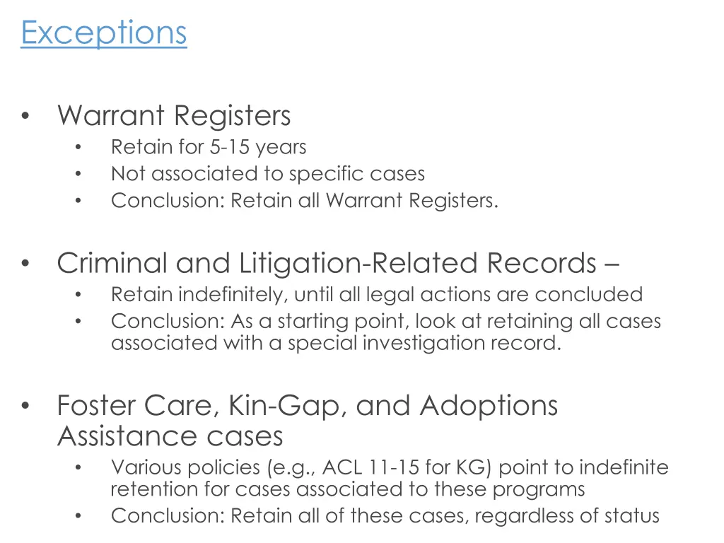 exceptions 1
