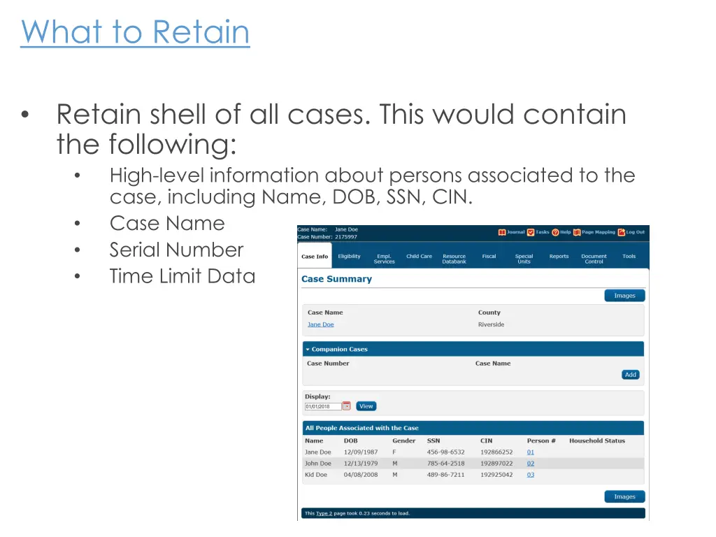 what to retain