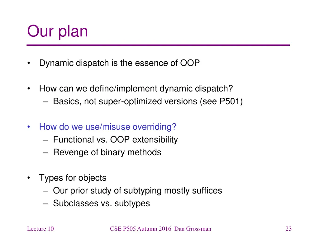 our plan 1