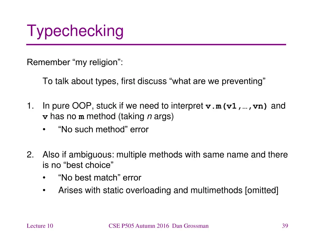 typechecking