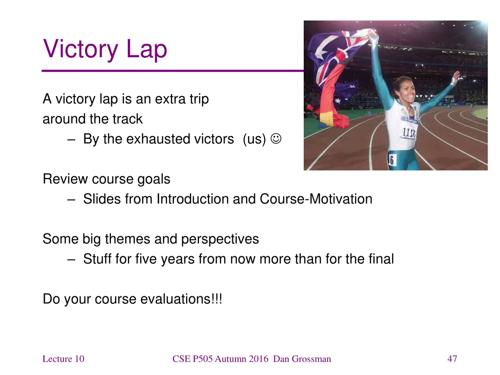 victory lap