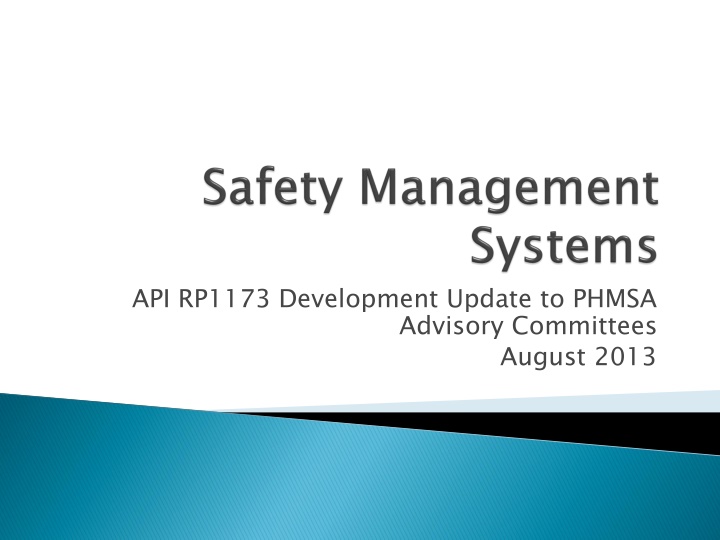 api rp1173 development update to phmsa